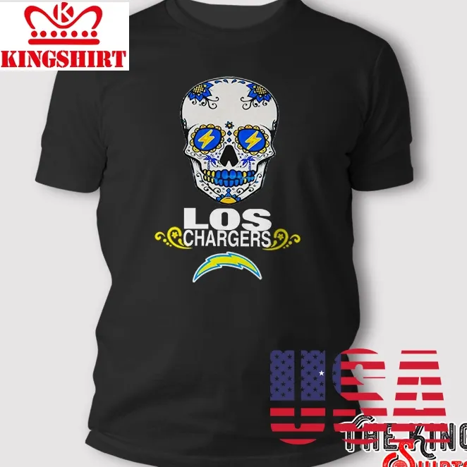 Los Angeles Chargers Skull T Shirt