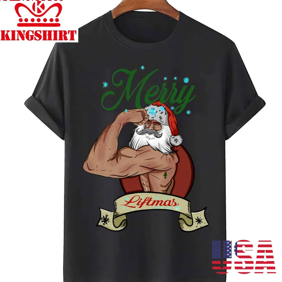 Merry Liftmas Santa Gym Xmas Unisex T Shirt