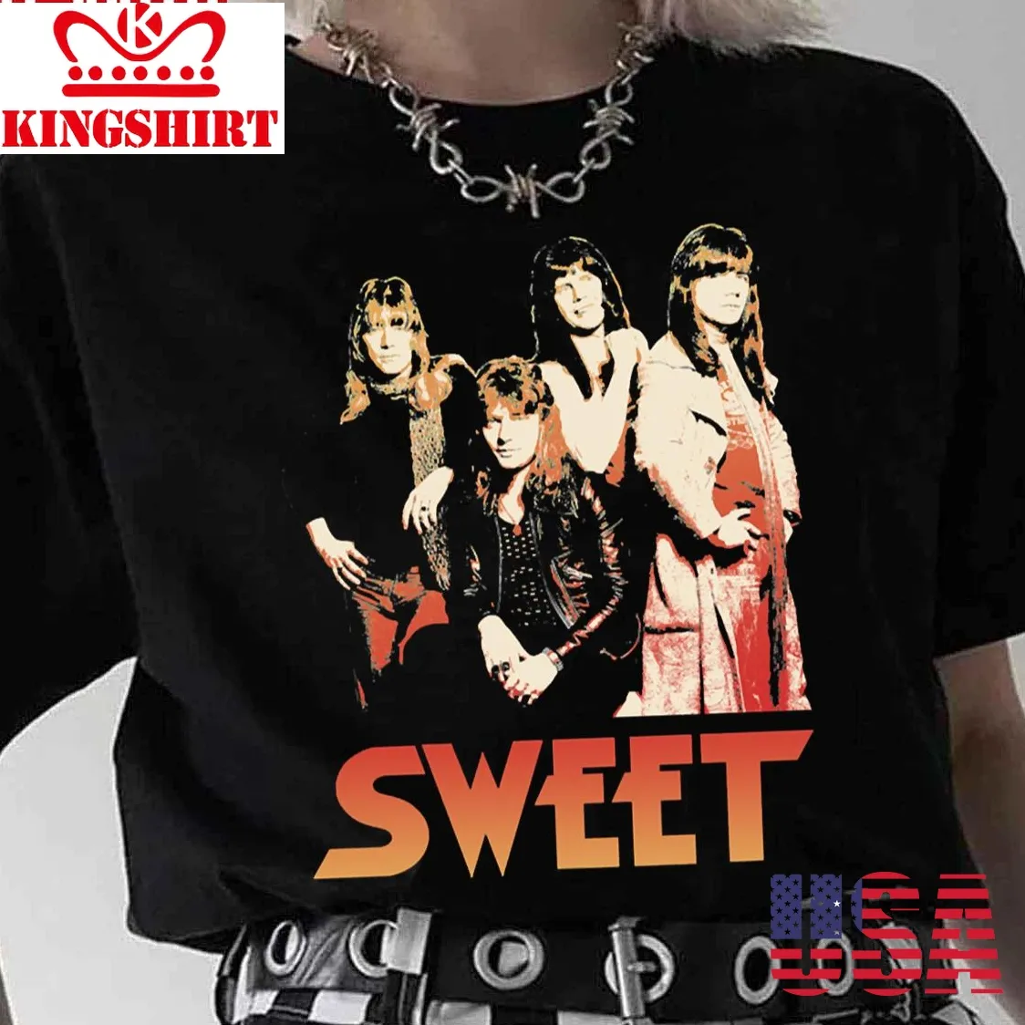 Music Vintage The Sweet Glam Rock Unisex T Shirt