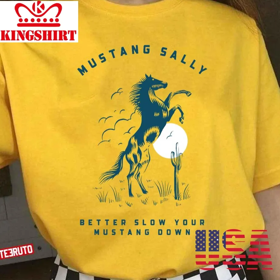 Mustang Horse Print Unisex T Shirt