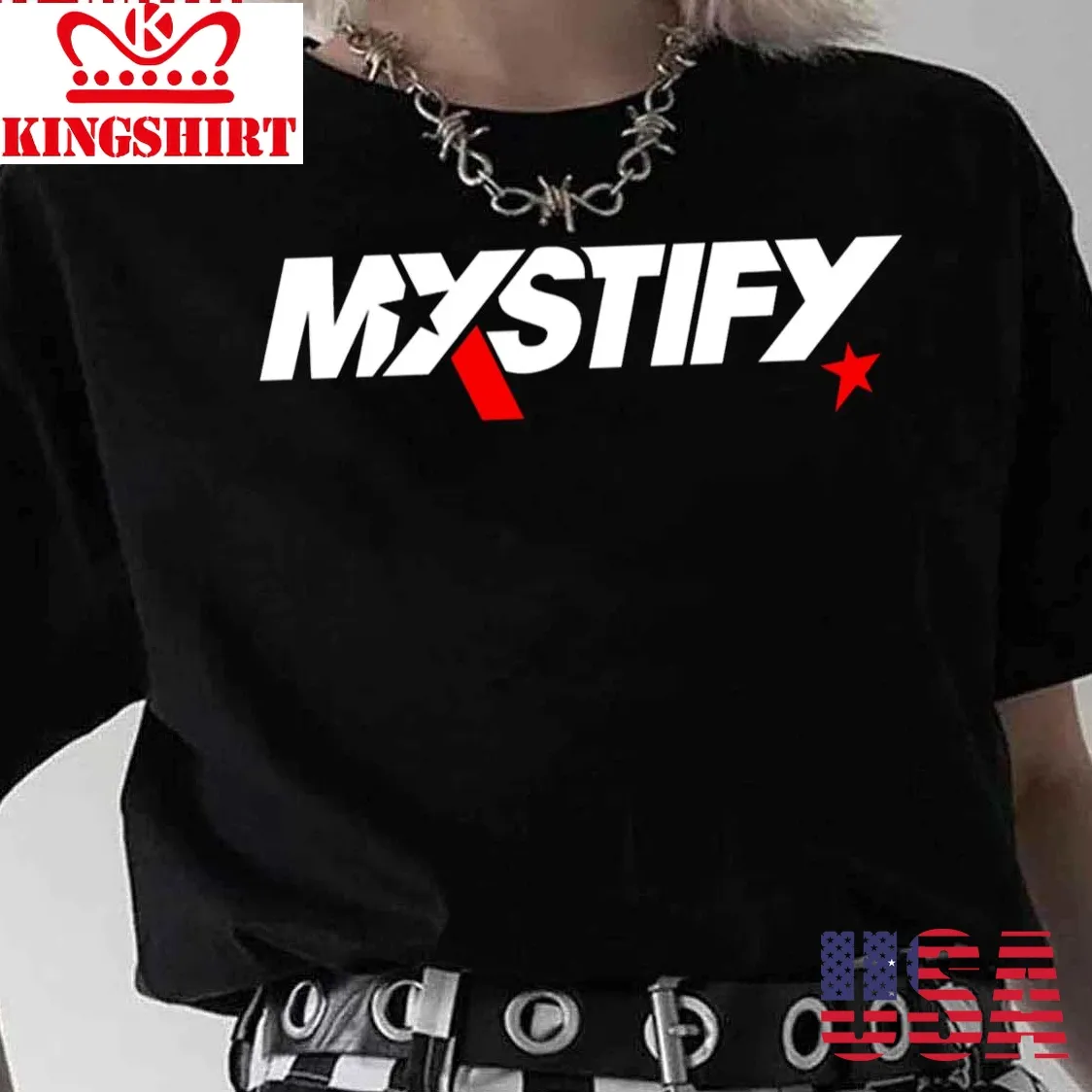 Mystify Logo Rock Unisex T Shirt
