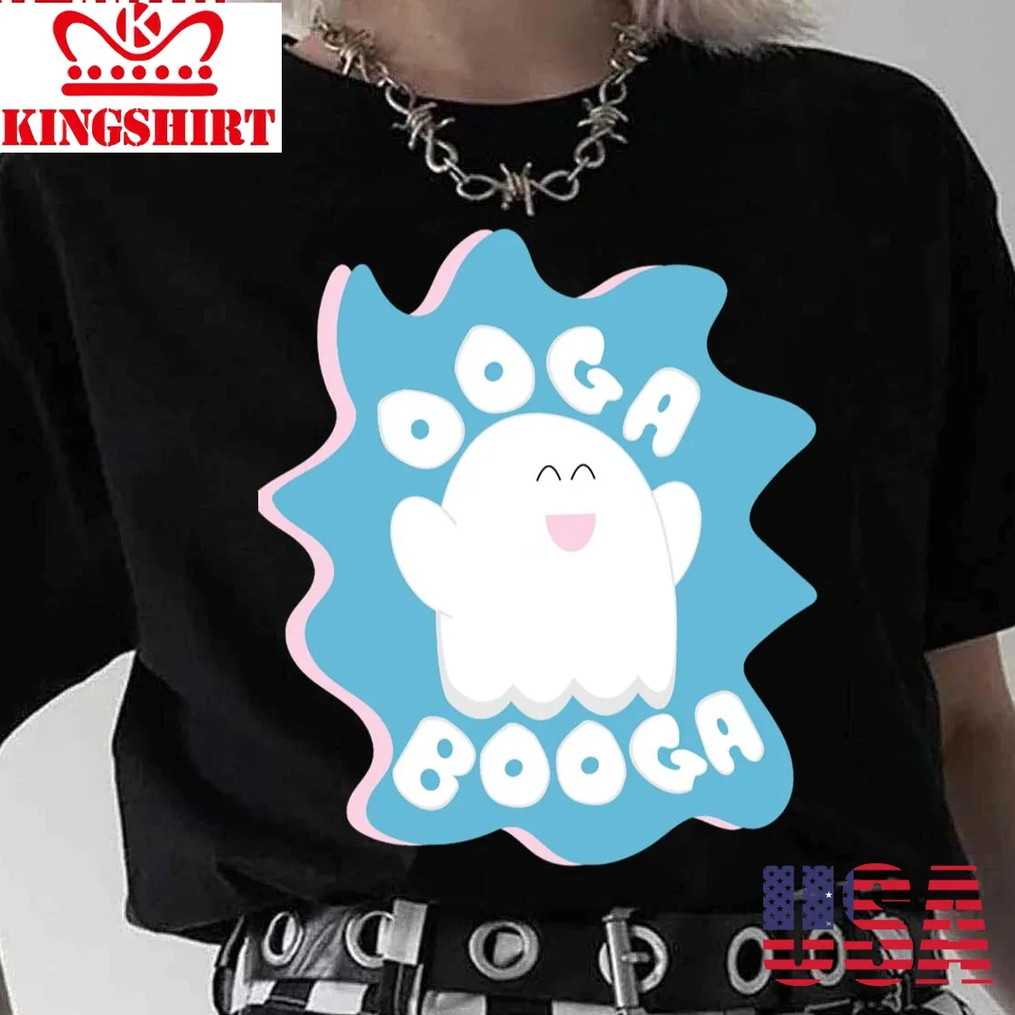 Ooga Booga Cute Ghost Halloween Unisex T Shirt