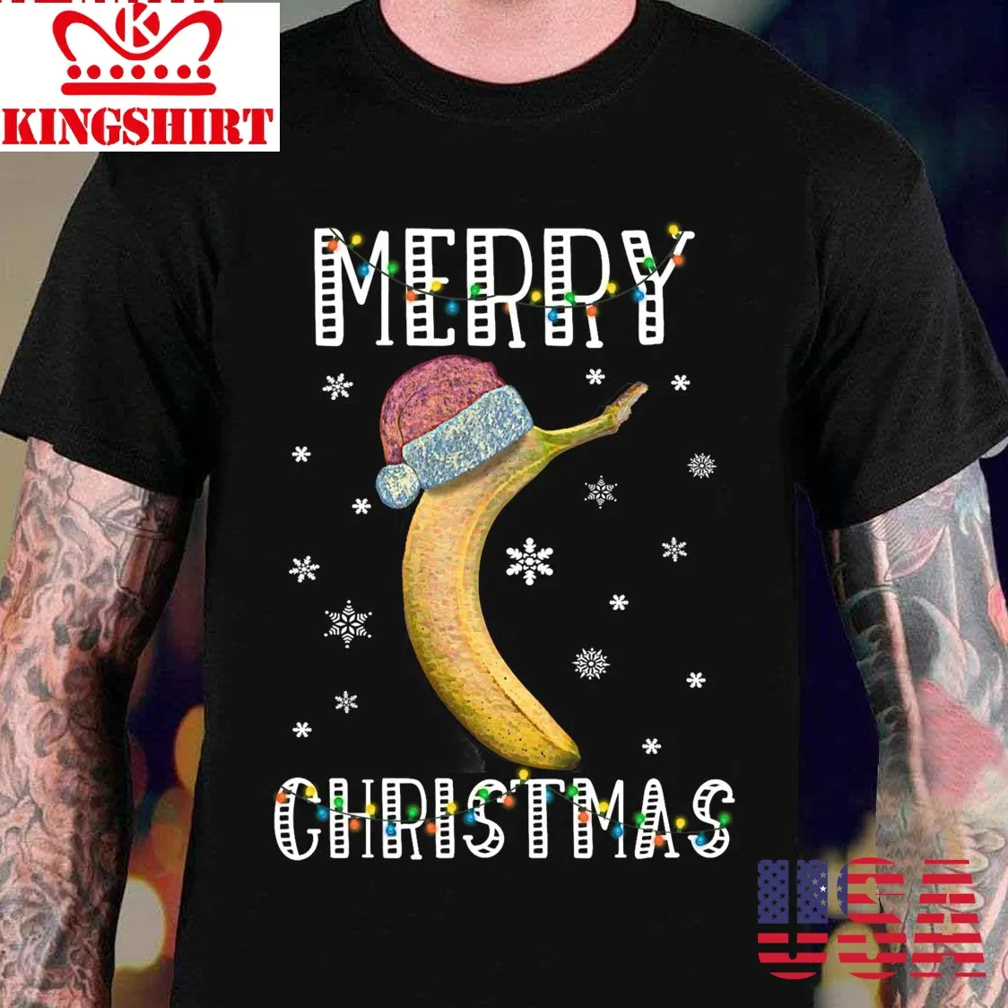 Santa Banana Merry Christmas Unisex T Shirt