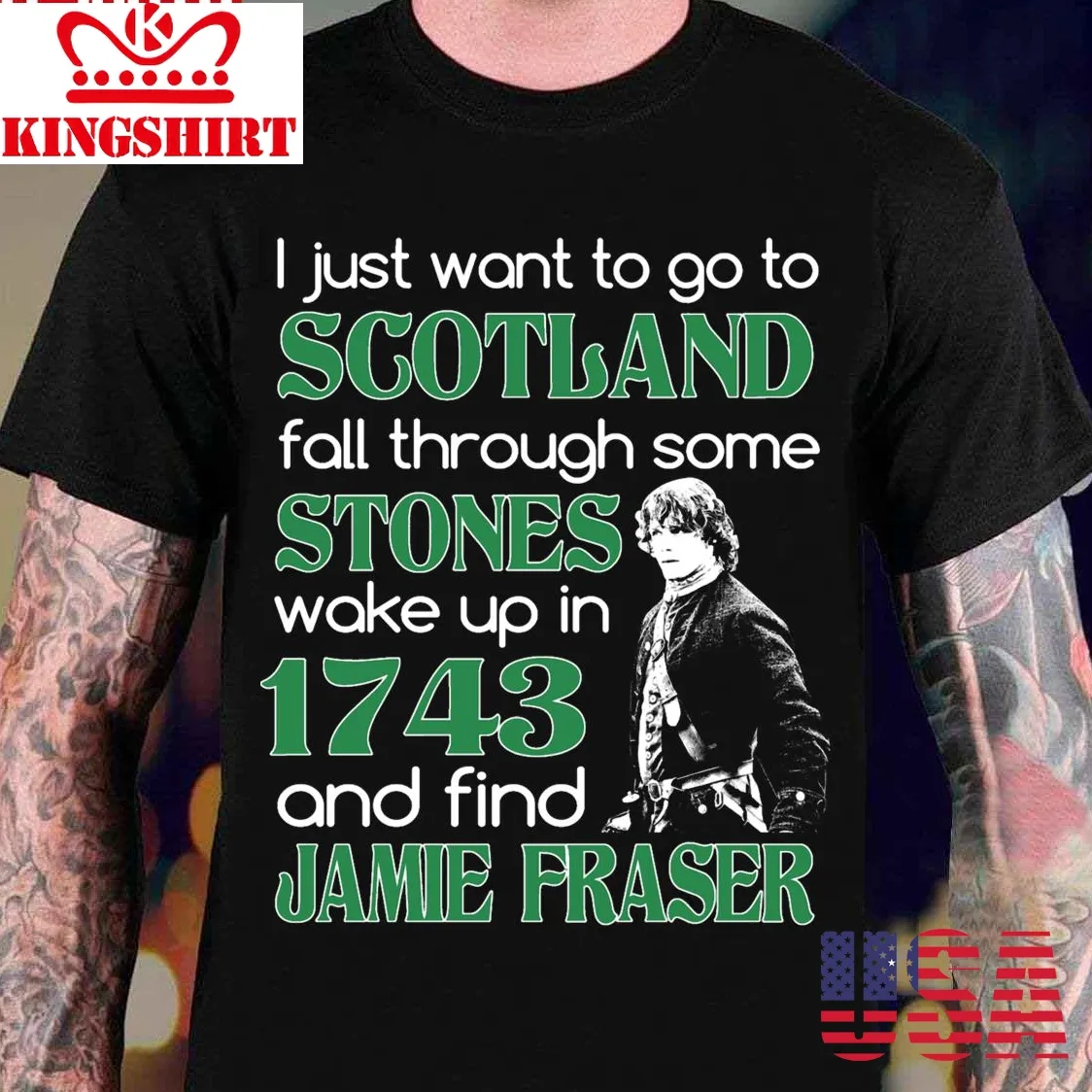 Scotland Stones 1743 Jamie Fraser Unisex T Shirt