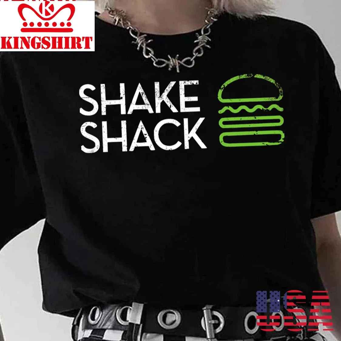 Shake Shack Design Green Logo Unisex T Shirt