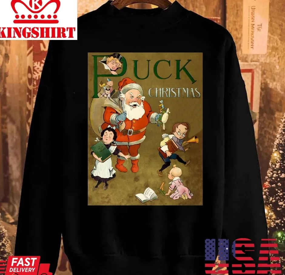 1901 Puck Magazine Christmas Issue Santa Unisex Sweatshirt