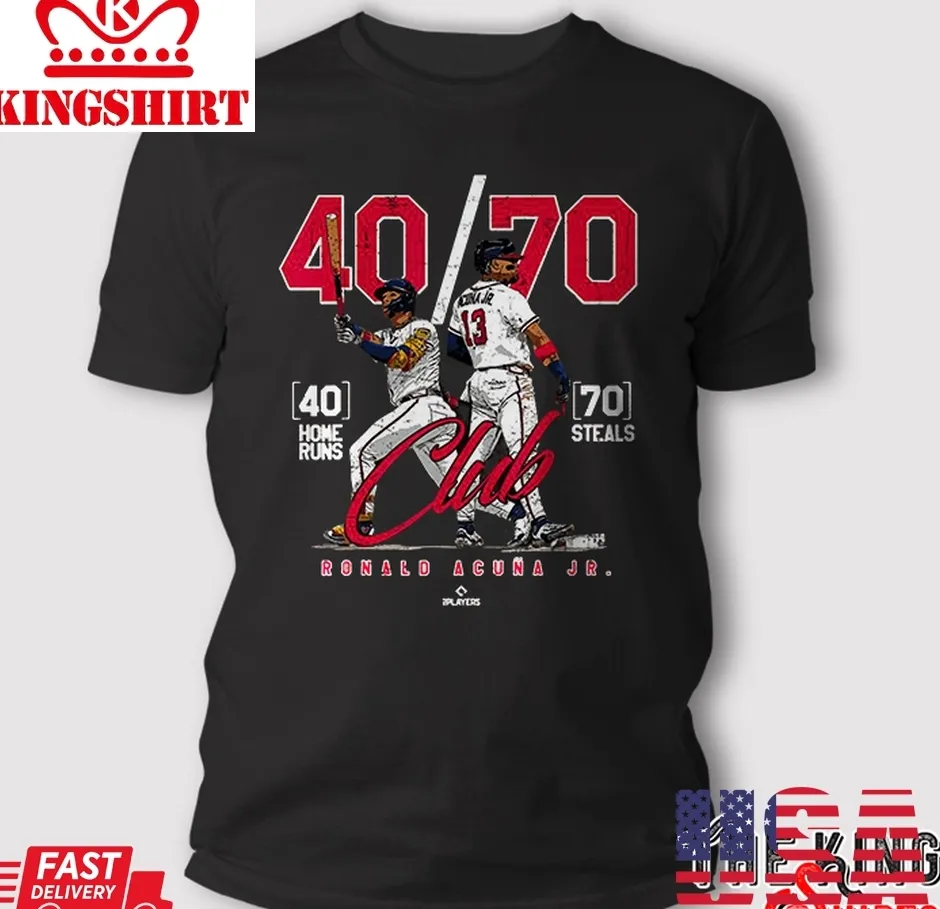 40 70 Club Ronald Acuna Jr Atlanta Mlbpa T Shirt