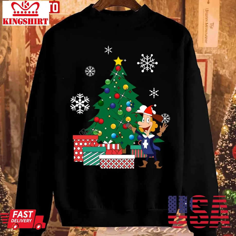 Hot Albert The Fifth Musketeer Around The Christmas Tree Unisex Sweatshirt TShirt