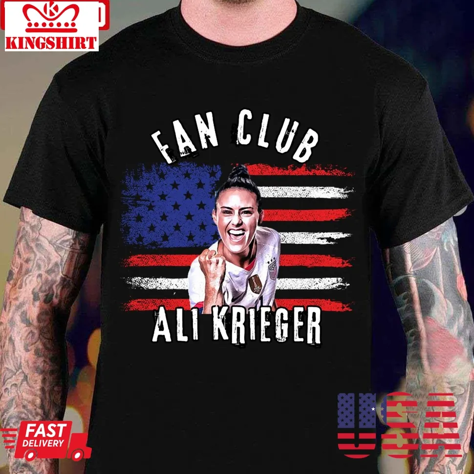 Best Ali Krieger Fan Club American Flag Unisex T Shirt TShirt