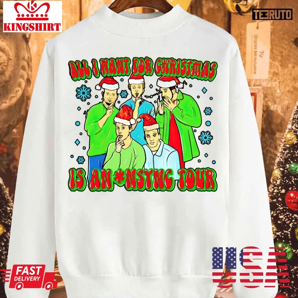The cool All I Want For Christmas Is An Nsync Tour 2023 Sweatshirt Unisex Tshirt