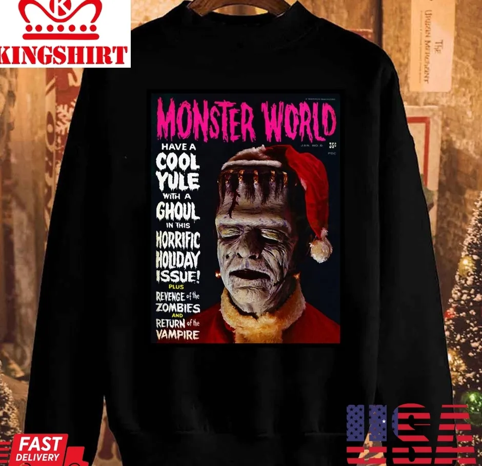 Another Great Monster World Magazine Christmas Cover Unisex Sweatshirt