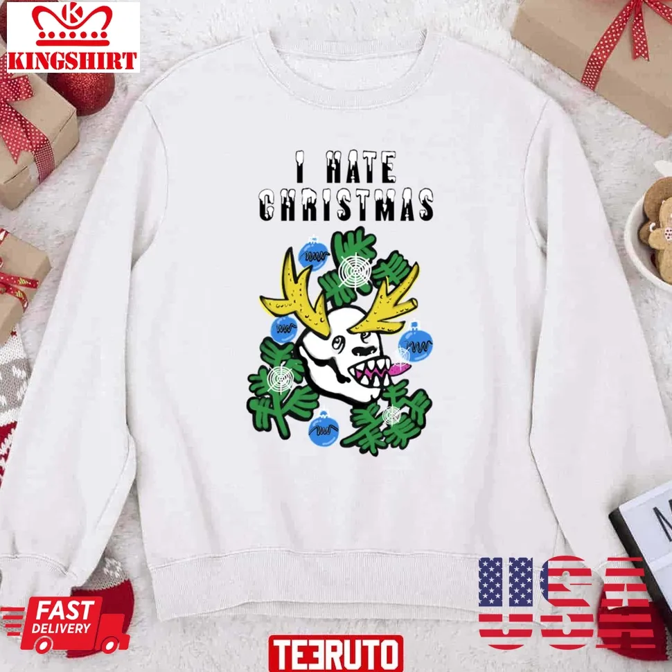 Pretium Anti Christmas I Hate Christmas Unisex Sweatshirt Plus Size