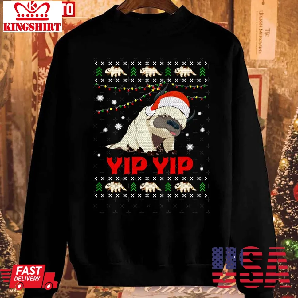 Original Appa Sky Bison Yip Yip Christmas Unisex Sweatshirt TShirt