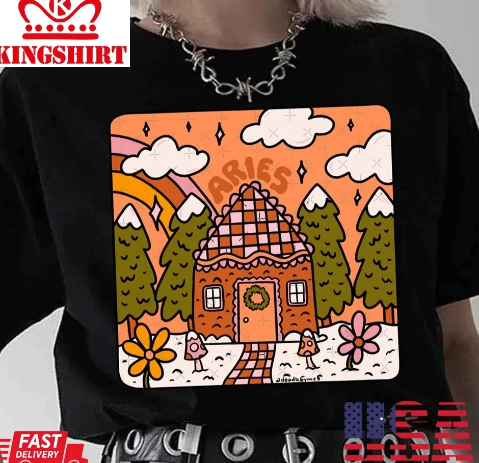 Aries Gingerbread House 2023 Christmas Unisex Sweatshirt
