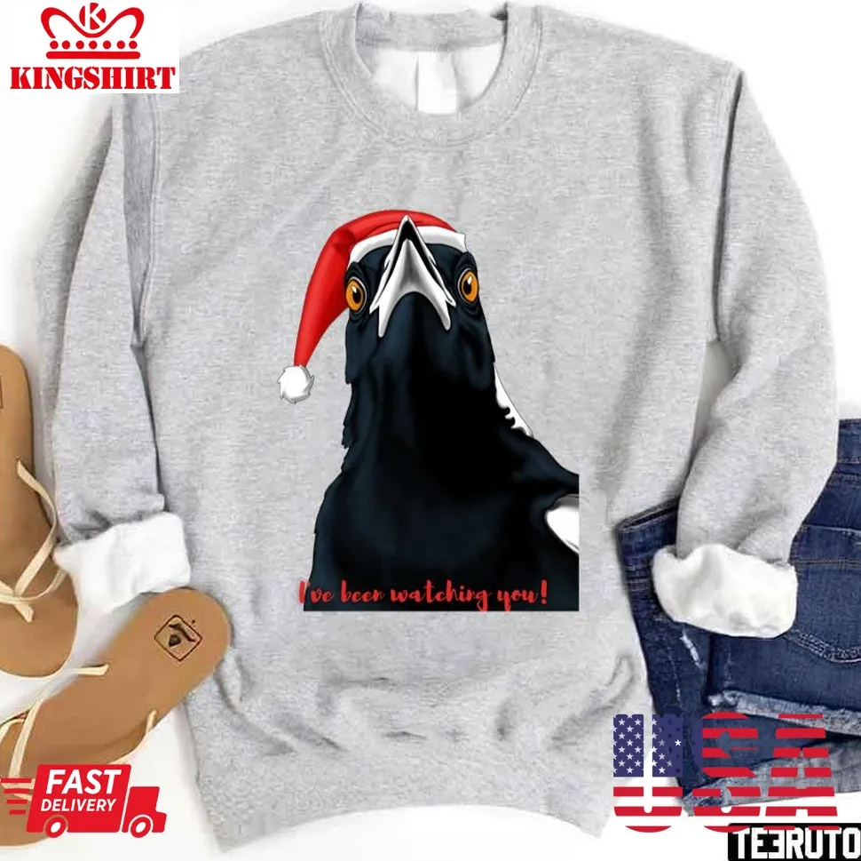 Top Australian Magpie Christmas Art Sweatshirt Plus Size