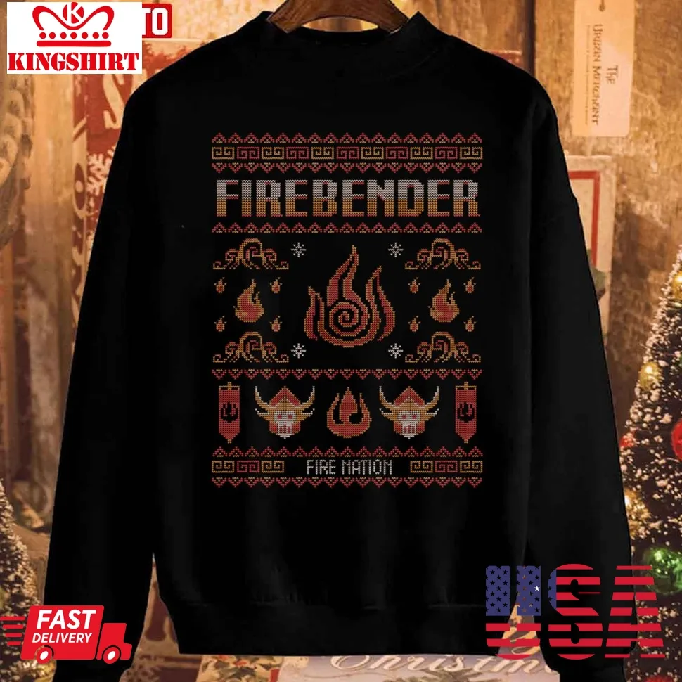 Awesome Avatar Firebending Iroh Christmas Zuko Fire Avatar Last Airbender Unisex Sweatshirt Size up S to 4XL