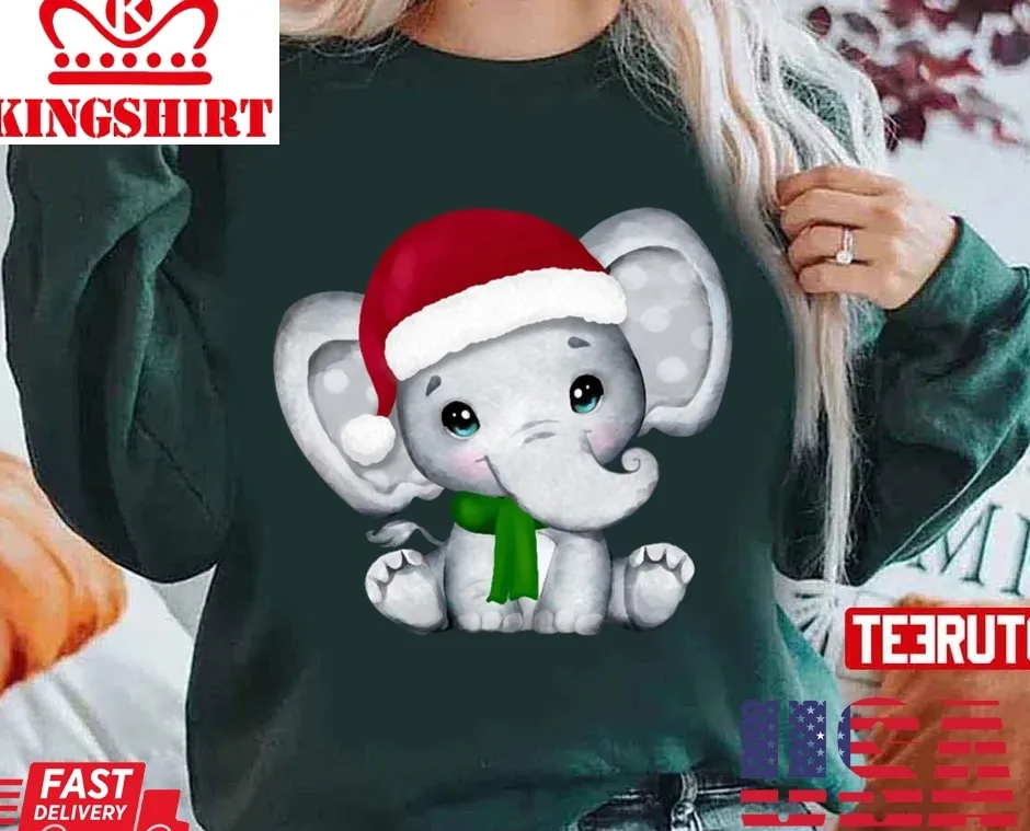 Baby Elephant Christmas Unisex Sweatshirt