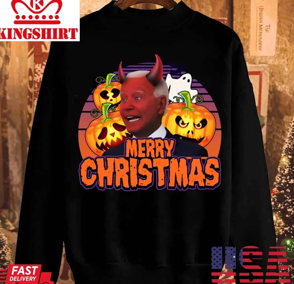 Biden Halloween Funny Confused Merry Christmas Unisex Sweatshirt Plus Size