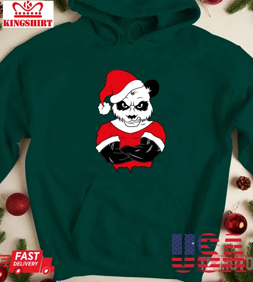 Love Shirt Big Strong Muscular Panda Bear Christmas Unisex Sweatshirt Size up S to 4XL