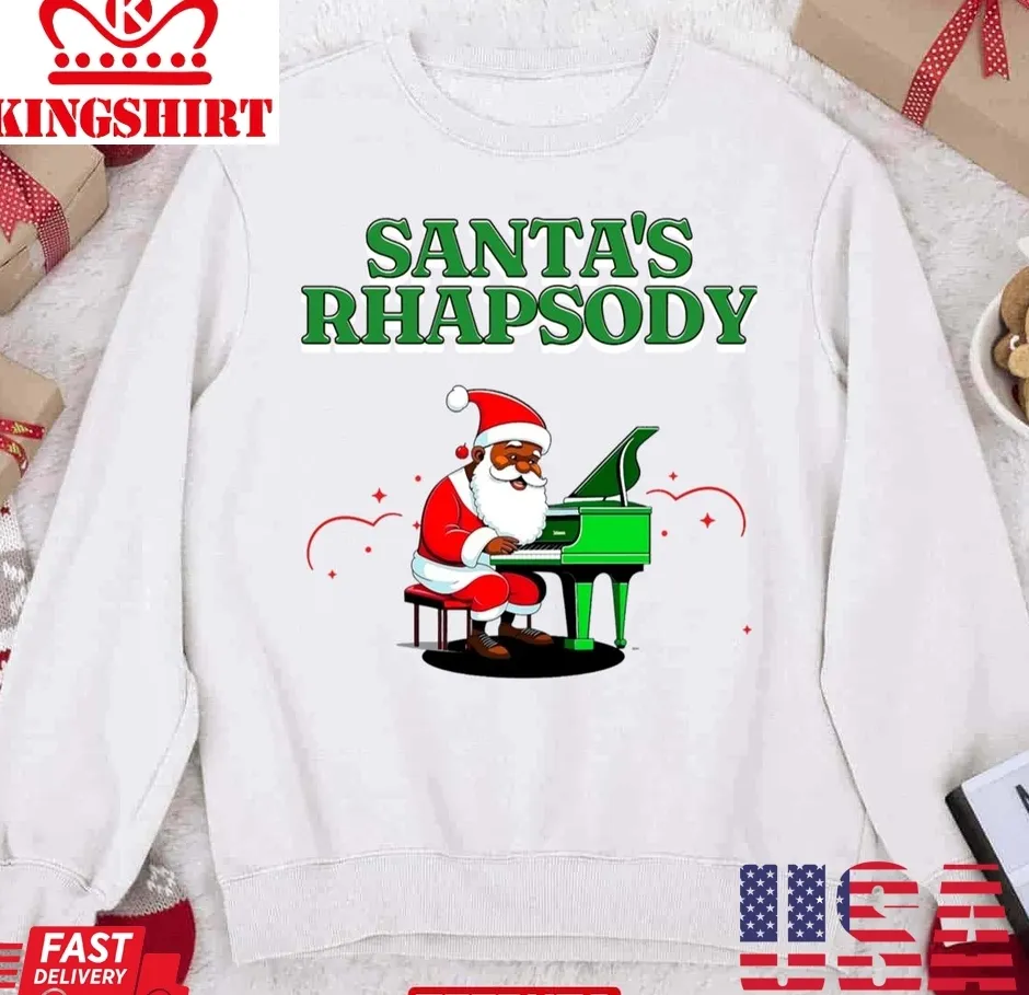 Black Santa On The Keys Unisex Sweatshirt Plus Size