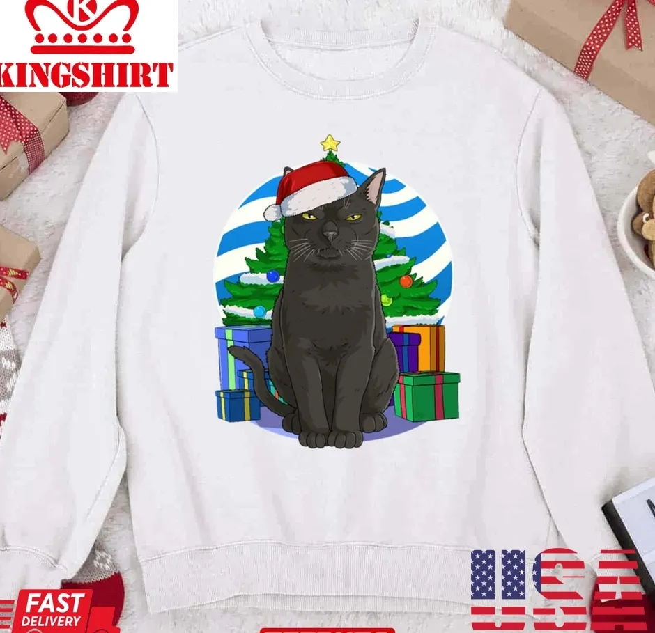 Bombay Cat Santa Christmas Tree Unisex Sweatshirt Unisex Tshirt