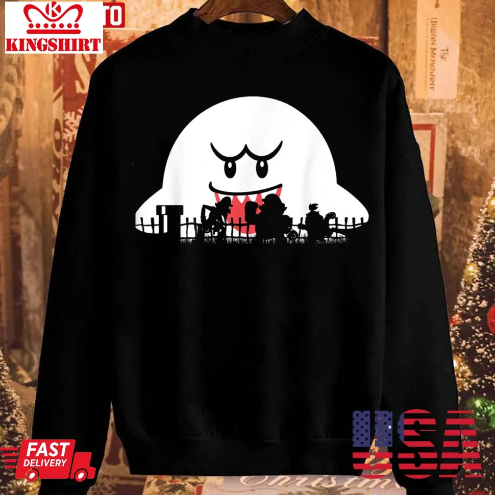 Love Shirt Boo Trick Or Treat Halloween Silhouette Unisex Sweatshirt Size up S to 4XL