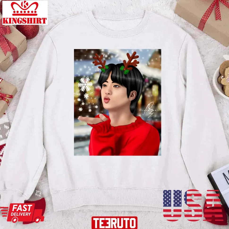 The cool Bts Jin Christmas Painting Sweatshirt Unisex Tshirt