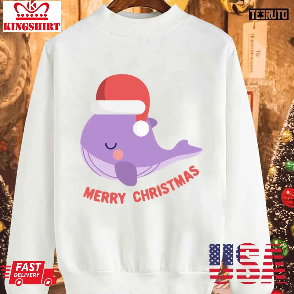Oh Bts Whale Tinytan Merry Christmas 2023 Sweatshirt Size up S to 4XL