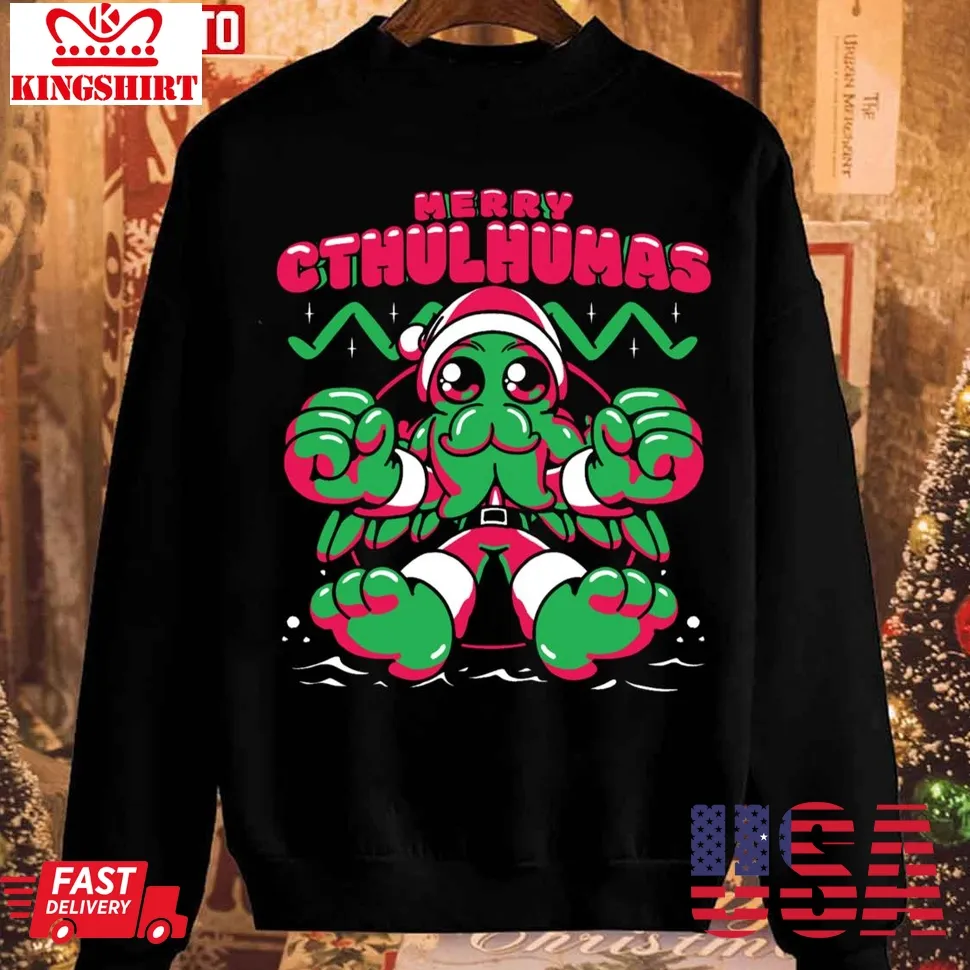 Awesome Call Of Cthulhumas Christmas Unisex Sweatshirt Size up S to 4XL