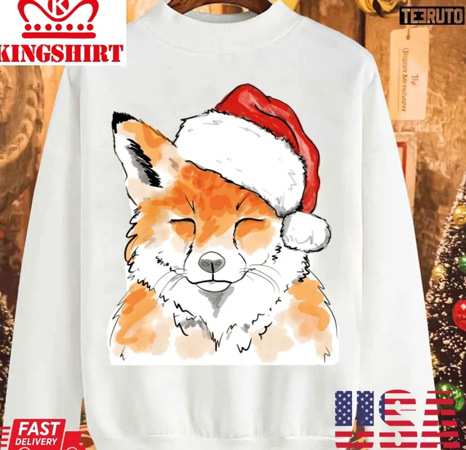 Cartoon Fox 1 Christmas Unisex Sweatshirt Size up S to 4XL