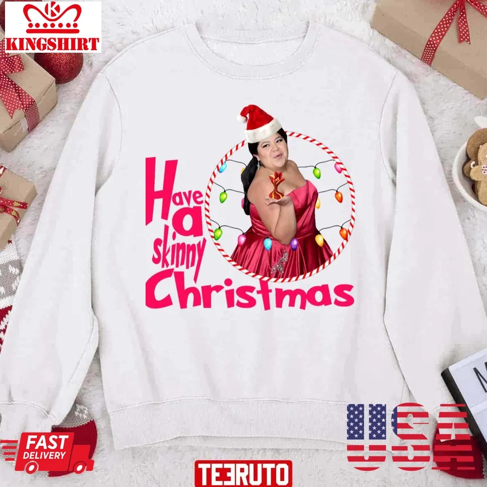 Awesome Christmas 2023 Have A Skinny Christmas With Raini Halloween Unisex Sweatshirt Size up S to 4XL