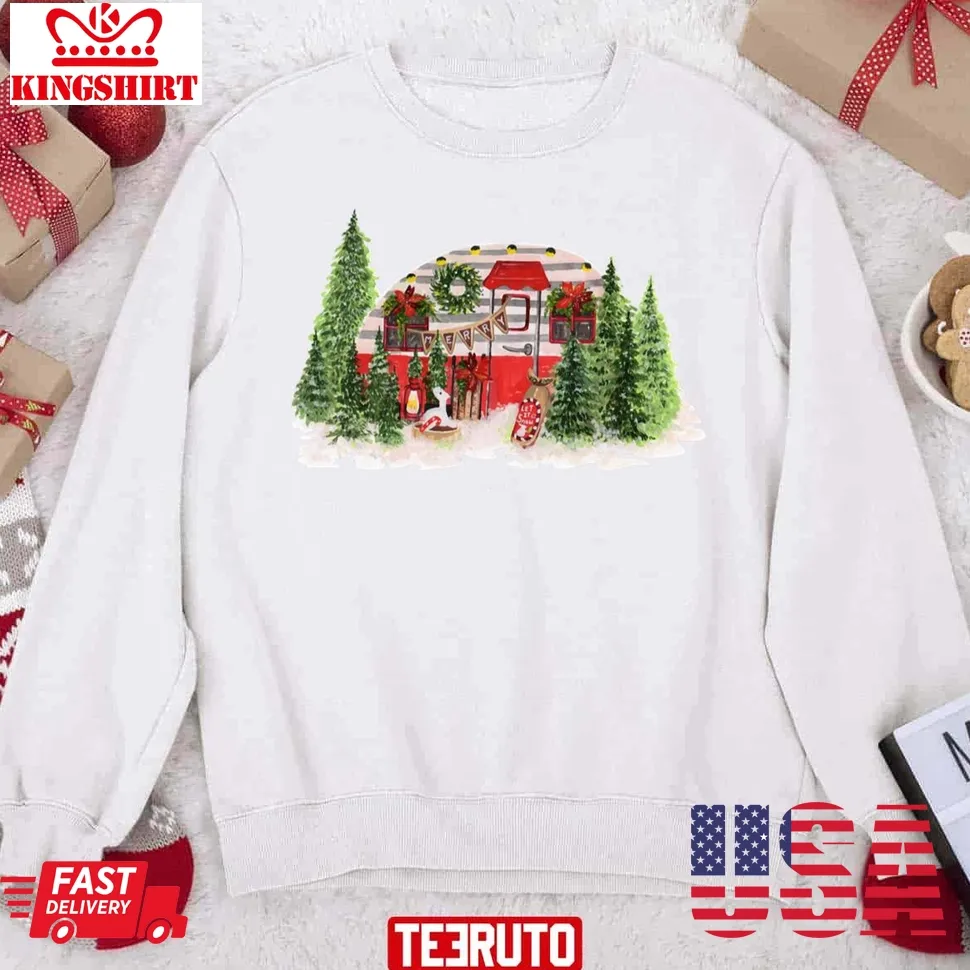 Top Christmas Camping Unisex Sweatshirt Plus Size
