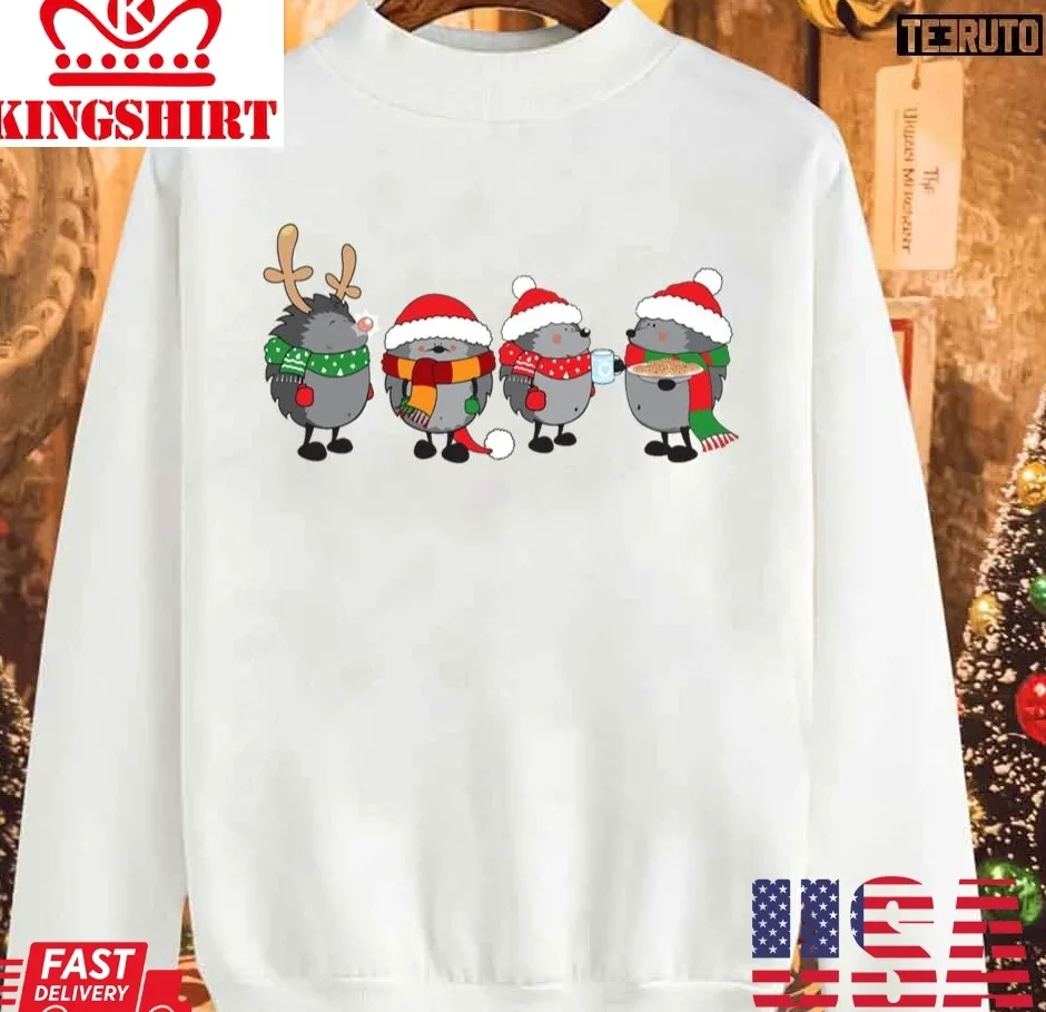 Christmas Hedgehogs Unisex Sweatshirt Unisex Tshirt
