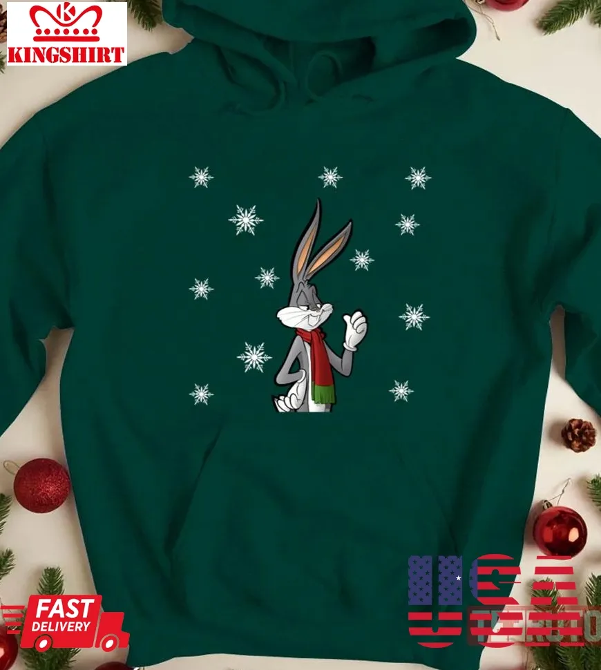 Oh Christmas Holiday Bunny Snowflakes Holiyay Unisex Sweatshirt Size up S to 4XL