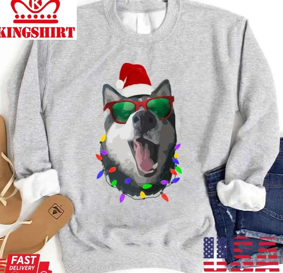 Christmas Husky Unisex Sweatshirt Size up S to 4XL