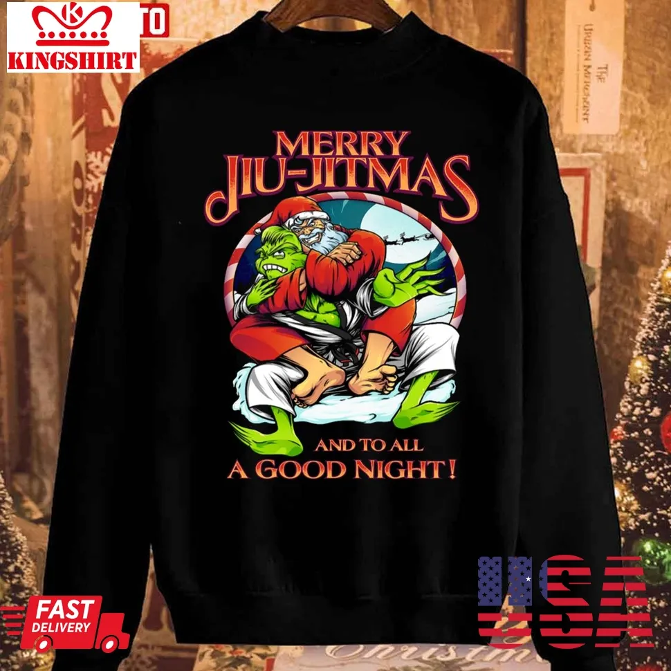 Original Christmas Jiu Jitsu Merry Jiu Jitmas Unisex Sweatshirt TShirt