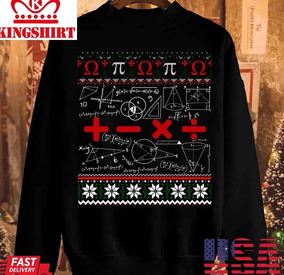 Christmas Love Math Teachers Premium Unisex Sweatshirt Size up S to 4XL
