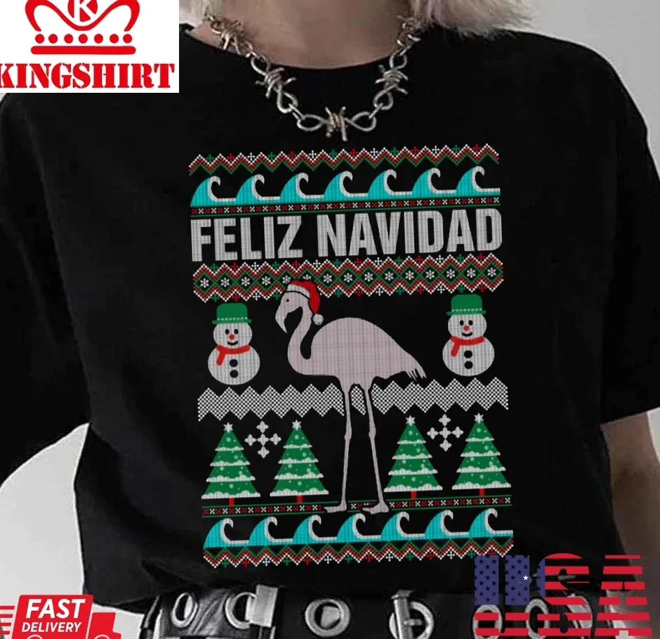 Christmas Mask Feliz Navidad Unisex T Shirt Size up S to 4XL