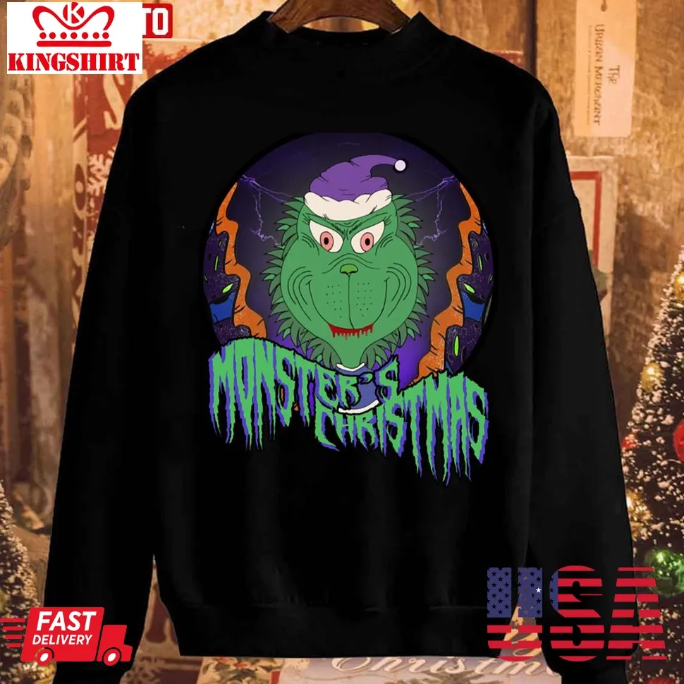 Awesome Christmas Monster's Christmas Unisex Sweatshirt Size up S to 4XL