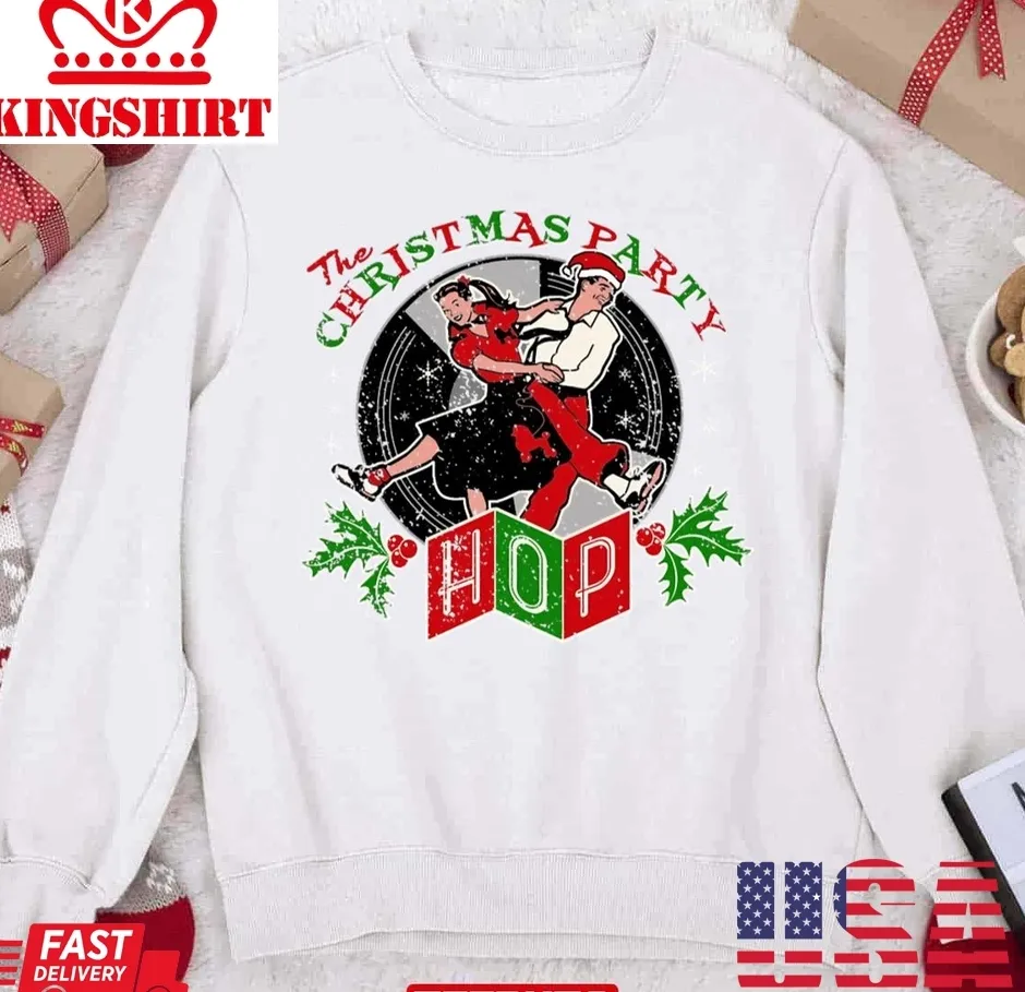 Christmas Party Hop Unisex Sweatshirt Size up S to 4XL