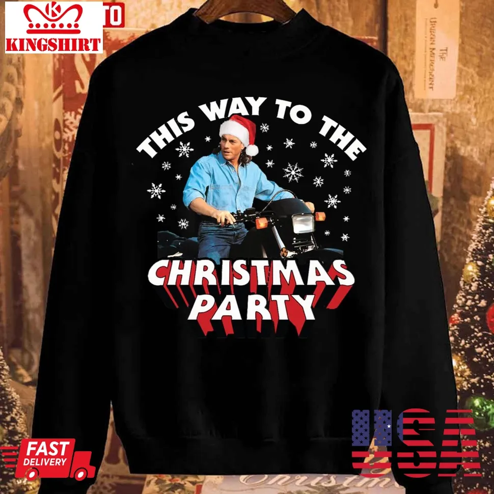 Vintage Christmas Party Jean Motor Unisex Sweatshirt Size up S to 4XL