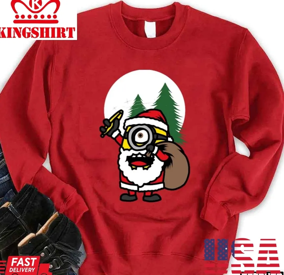 Christmas Santa Minions Unisex Sweatshirt Unisex Tshirt