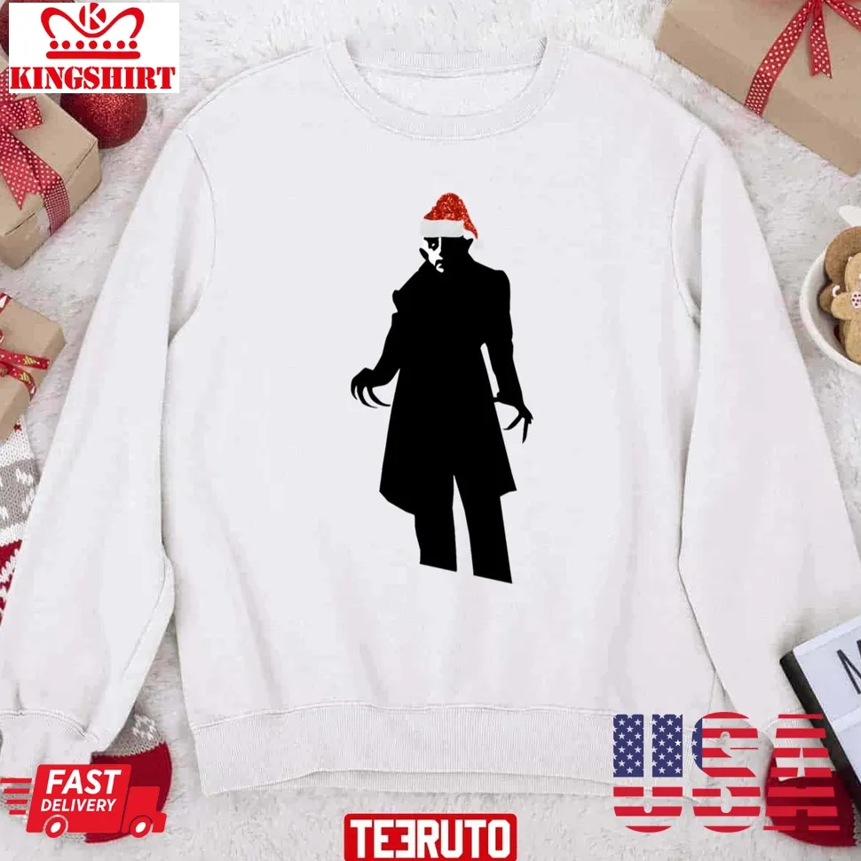 Oh Christmas Santa Nosferatu Unisex Sweatshirt Size up S to 4XL