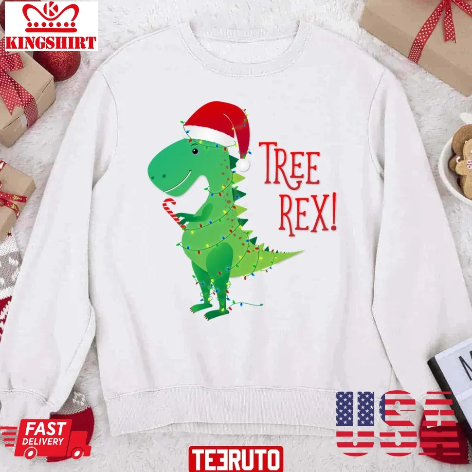 The cool Christmas Tree Rex 2023 Sweatshirt Unisex Tshirt