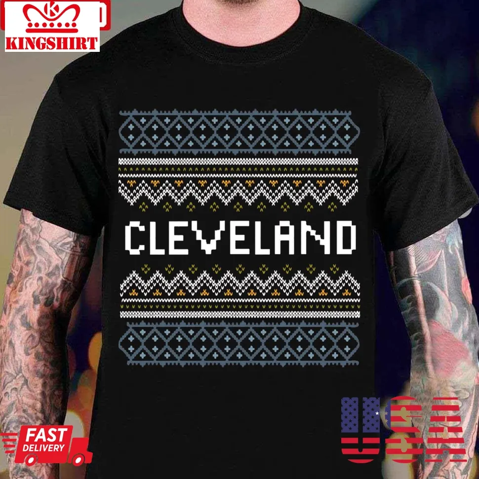 Hot Cleveland Christmas Pattern Unisex T Shirt TShirt