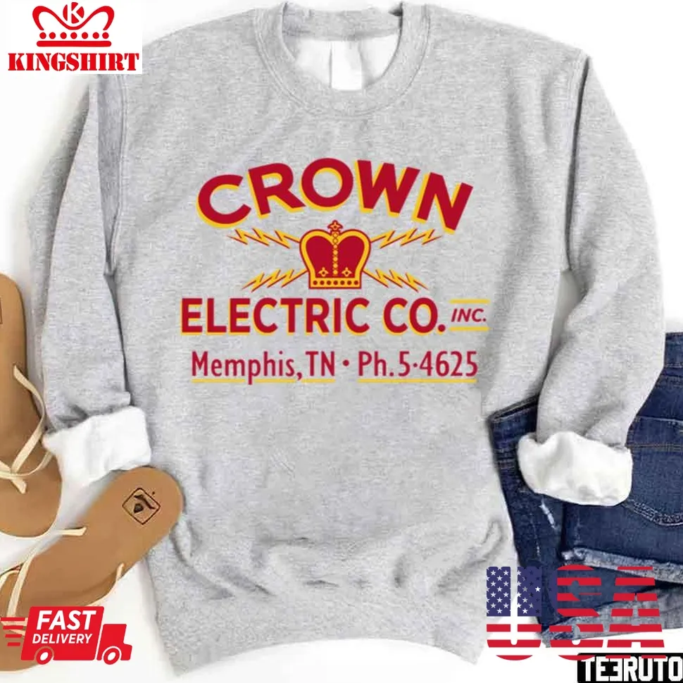 Funny Crown Electric Co Memphis 1954 Elvis Truck Sweatshirt Plus Size