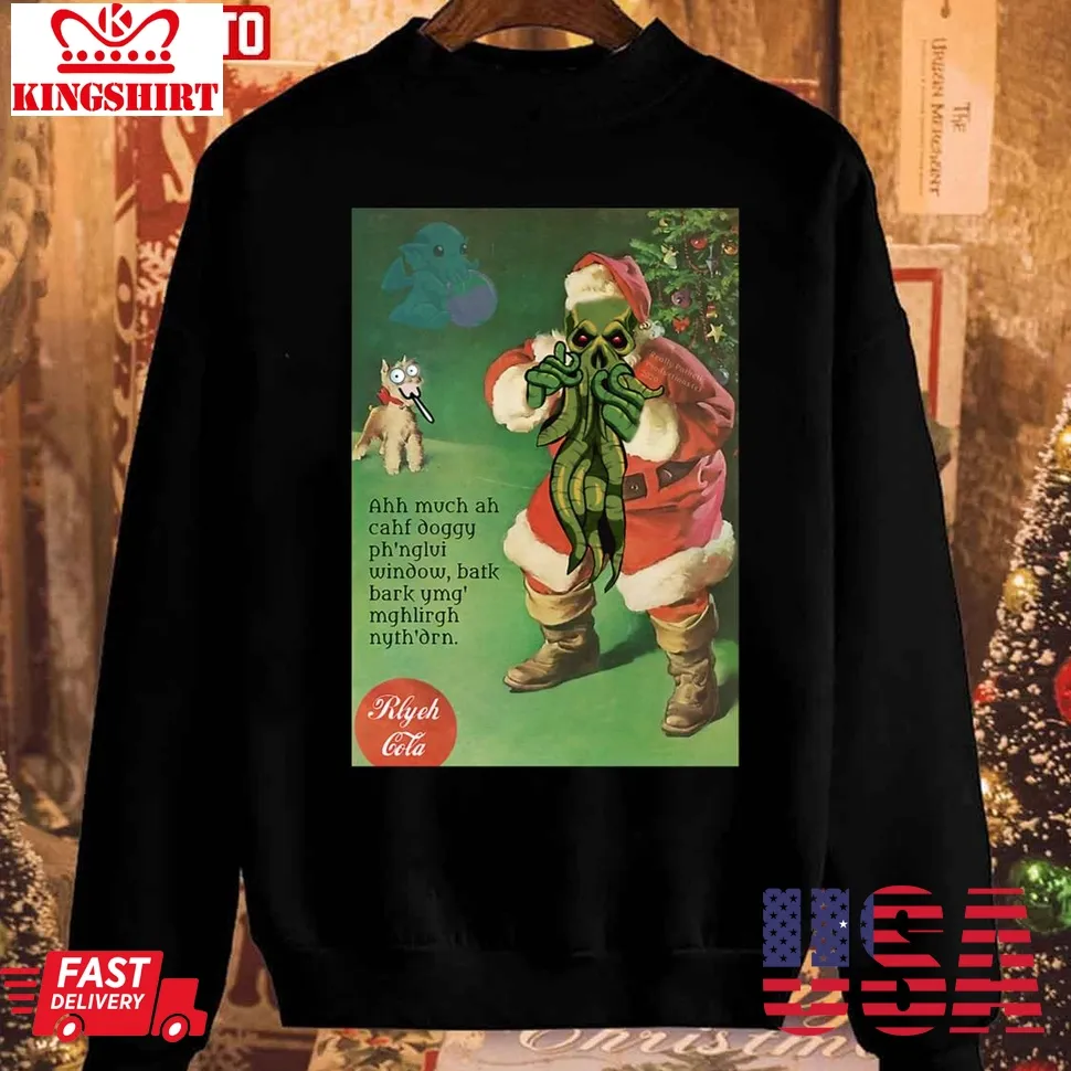 Be Nice Cthulhu Wishes You A Merry Madness Xmas Unisex Sweatshirt Plus Size