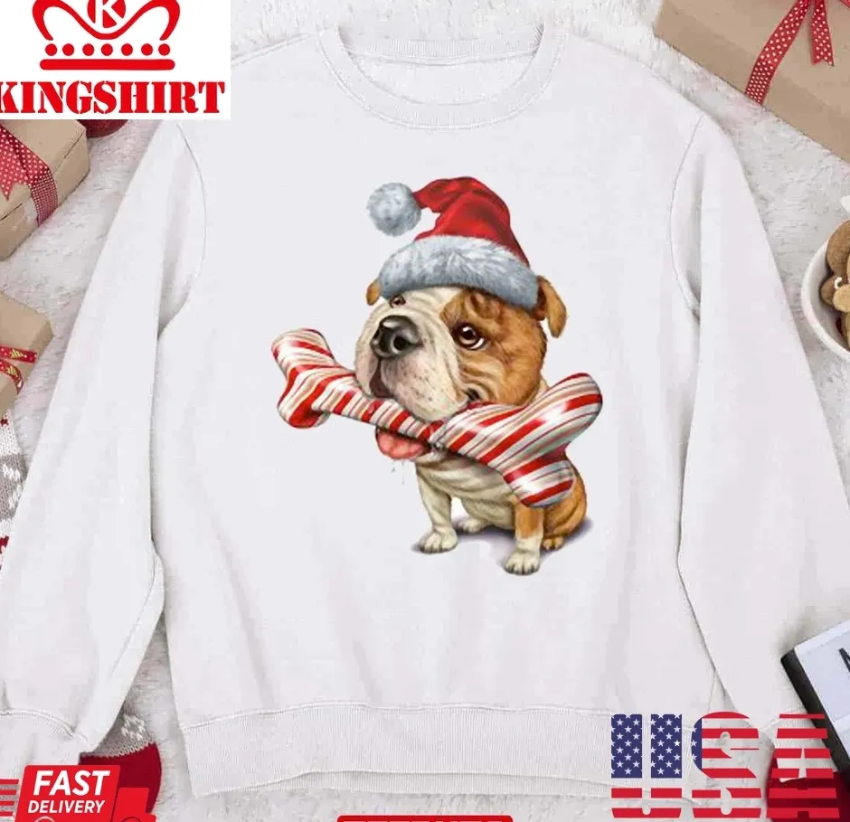 Cute Bulldog Christmas Dog Lovers Unisex Sweatshirt Unisex Tshirt