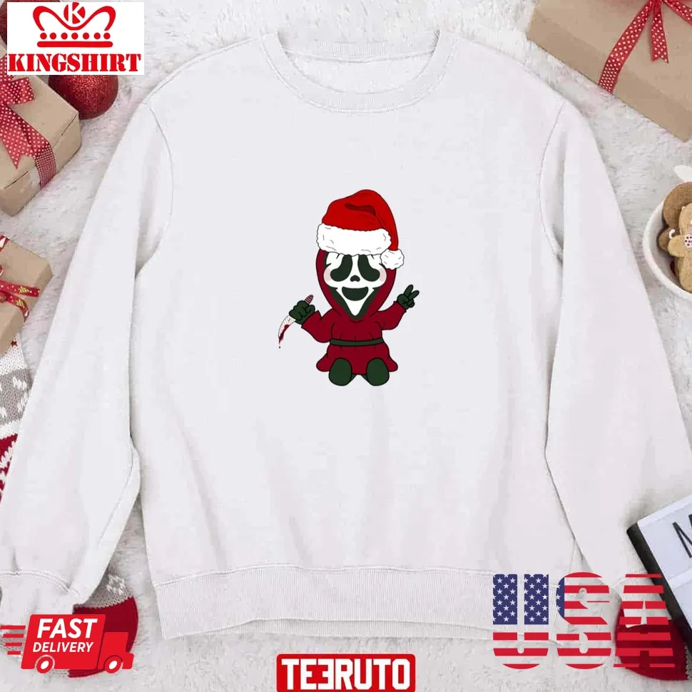 Official Cute Christmas Ghostface Art Unisex Sweatshirt TShirt