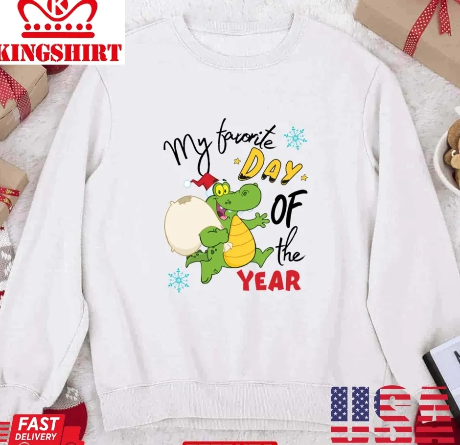 Cute Crocodile Santa Christmas Unisex Sweatshirt Plus Size